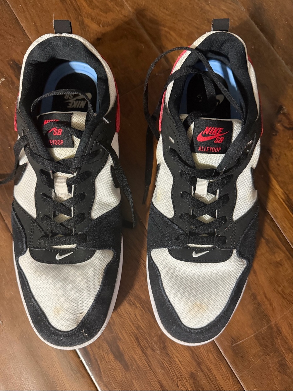 Nike Men's Alleyoop Sneakers in Black, White and Red